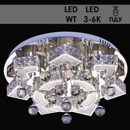 Люстра 66021/500 CR хром 2x36W (3000+6000K) ПДУ LED-WT d500, SDA17 У1